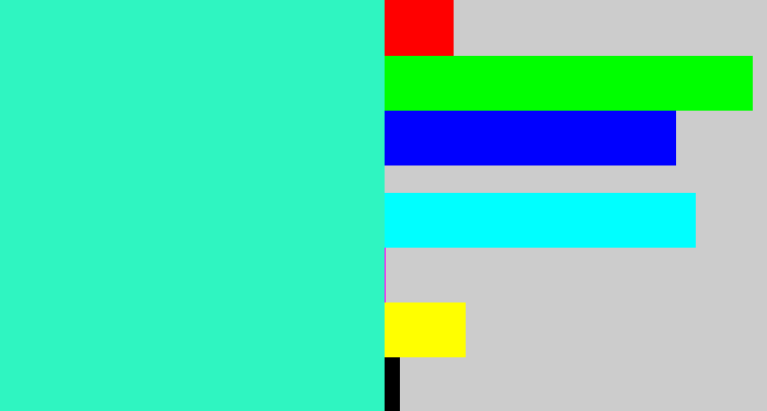 Hex color #2ff5c1 - greenish cyan