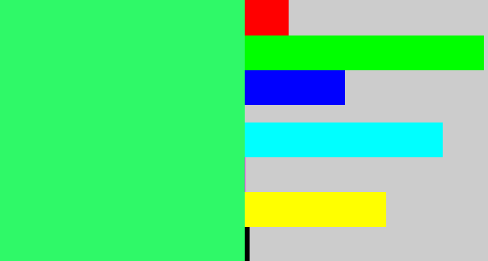 Hex color #2ff968 - bright light green