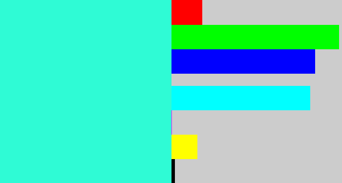 Hex color #2ffbd5 - greenish cyan