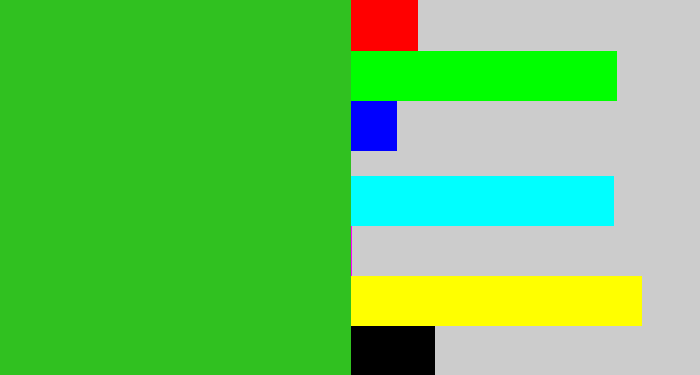 Hex color #30c120 - green