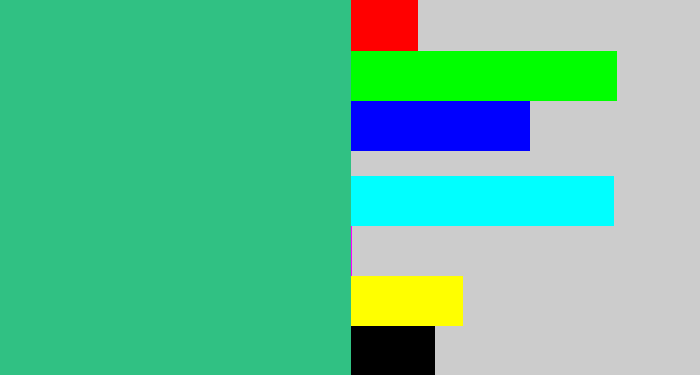 Hex color #30c183 - greenish teal