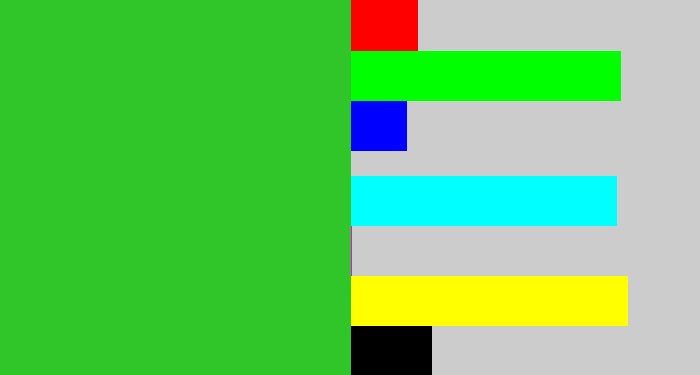 Hex color #30c529 - green