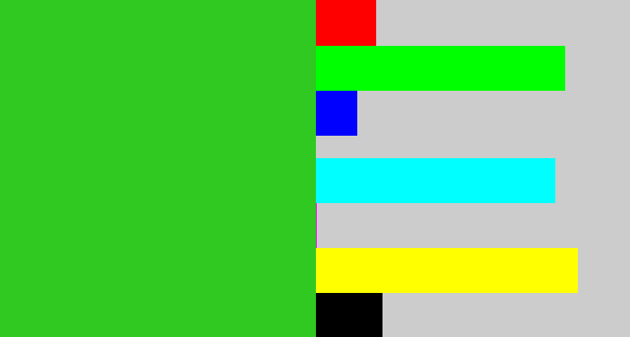 Hex color #30c922 - green