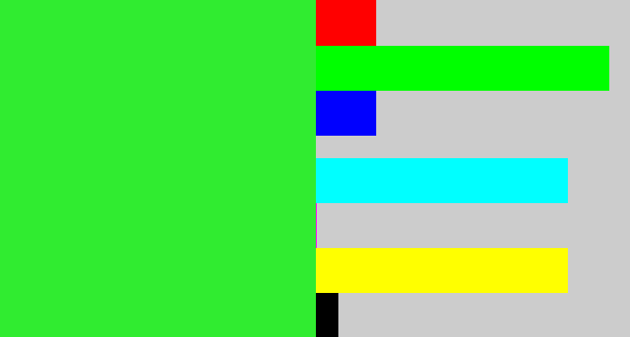 Hex color #30ec30 - radioactive green