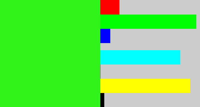 Hex color #30f419 - radioactive green