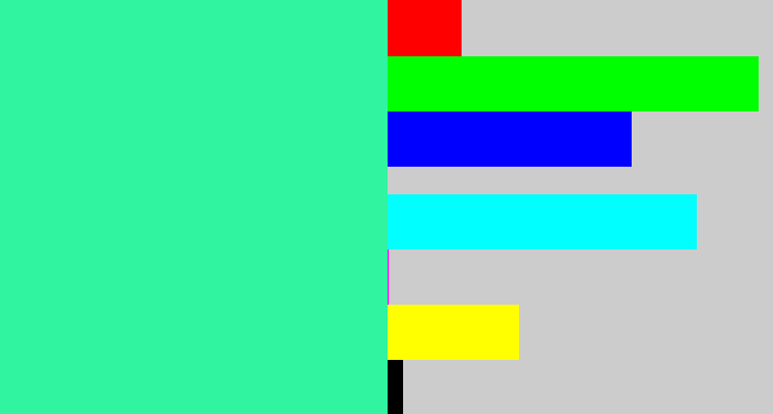 Hex color #30f4a0 - greenish cyan