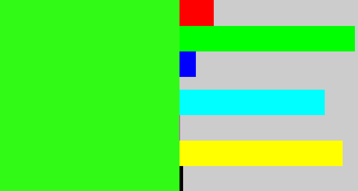 Hex color #30fa16 - radioactive green