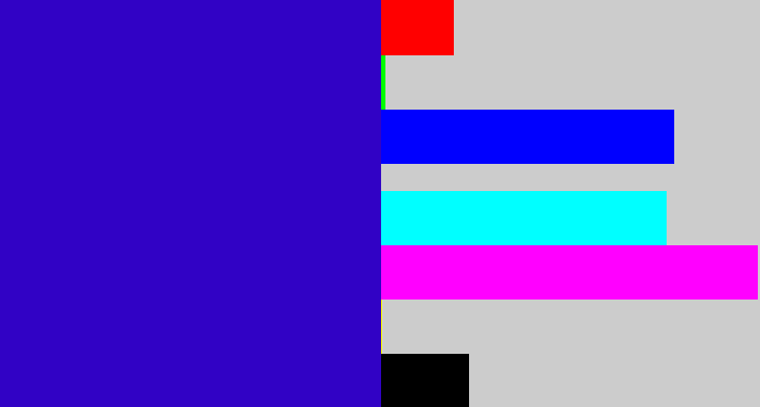 Hex color #3102c5 - ultramarine
