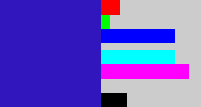 Hex color #3116bd - indigo blue