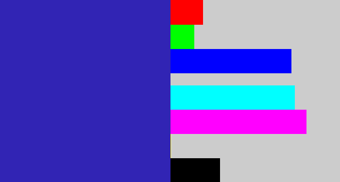 Hex color #3124b4 - indigo blue