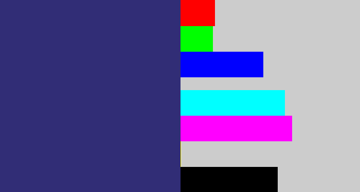 Hex color #312d76 - dark slate blue