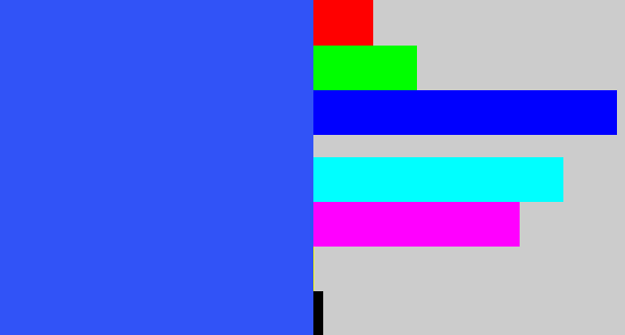 Hex color #3153f7 - azul
