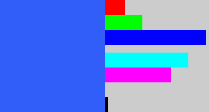 Hex color #315df8 - azul