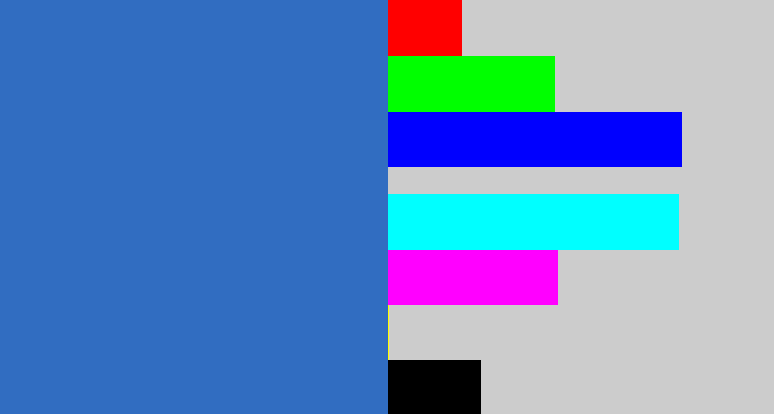Hex color #316dc1 - medium blue