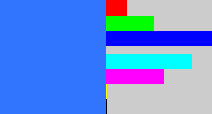 Hex color #3174fe - lightish blue