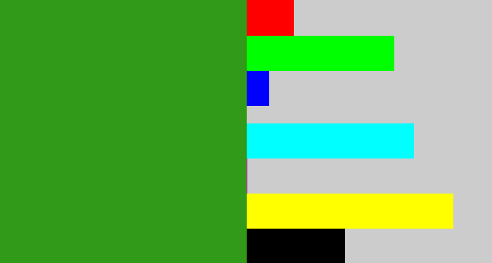 Hex color #319a18 - grass green