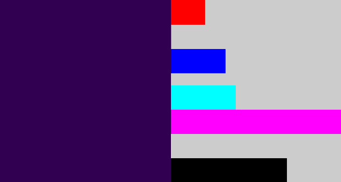 Hex color #320051 - dark violet