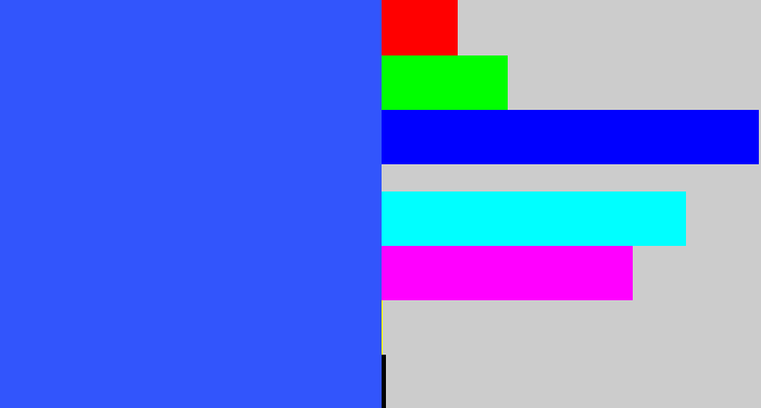 Hex color #3255fc - azul