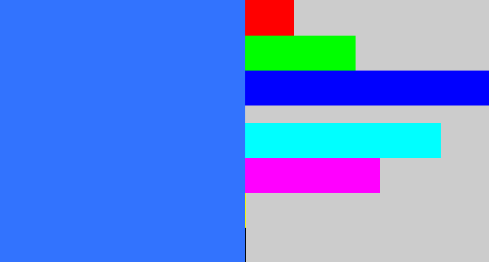 Hex color #3273fe - lightish blue