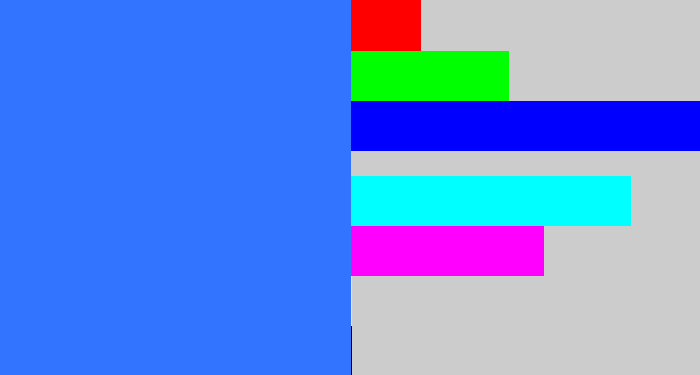 Hex color #3273ff - lightish blue