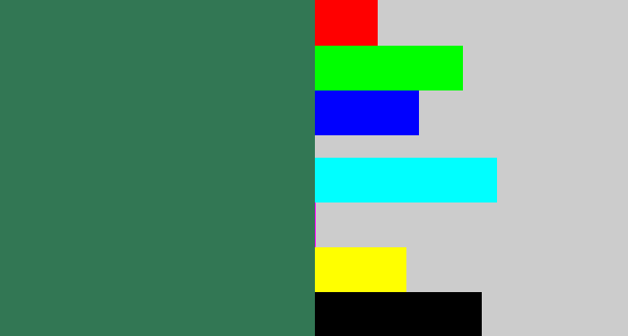 Hex color #327754 - dark green blue