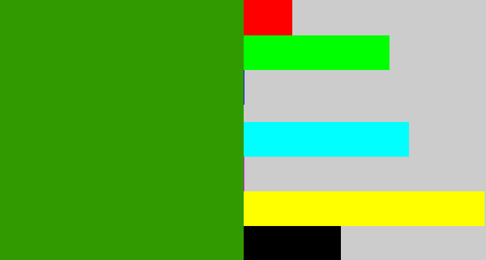 Hex color #329a01 - grassy green