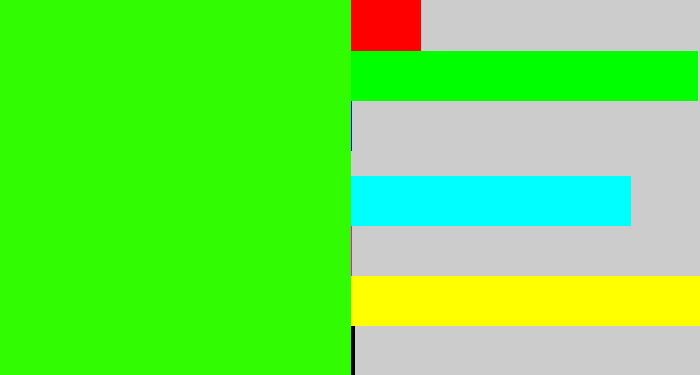 Hex color #32fc01 - vivid green