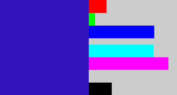 Hex color #3313bc - indigo blue