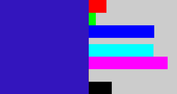 Hex color #3315bd - indigo blue