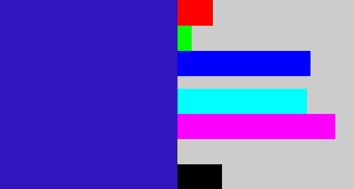 Hex color #3315be - indigo blue