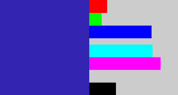 Hex color #3324b2 - indigo blue