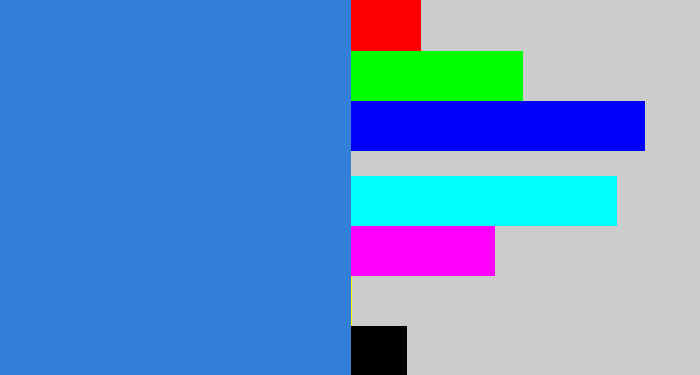 Hex color #337ed6 - windows blue