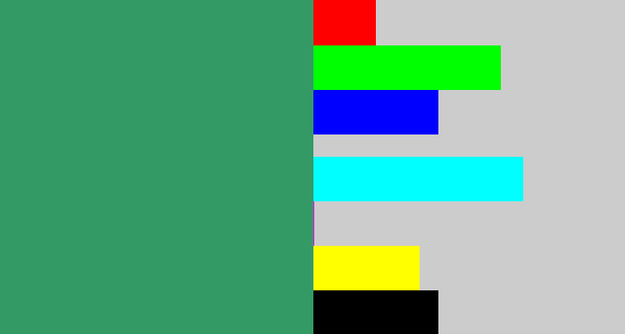 Hex color #339a66 - greenish