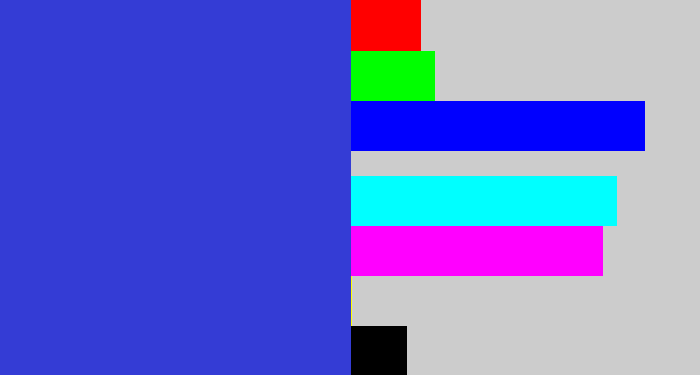 Hex color #343cd5 - blue blue