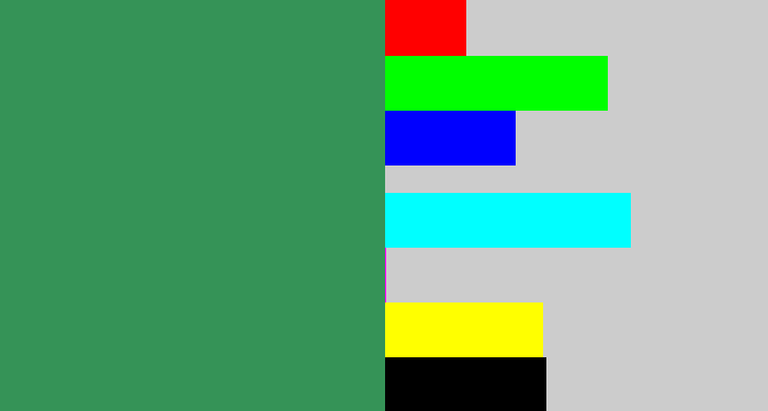 Hex color #359357 - greenish