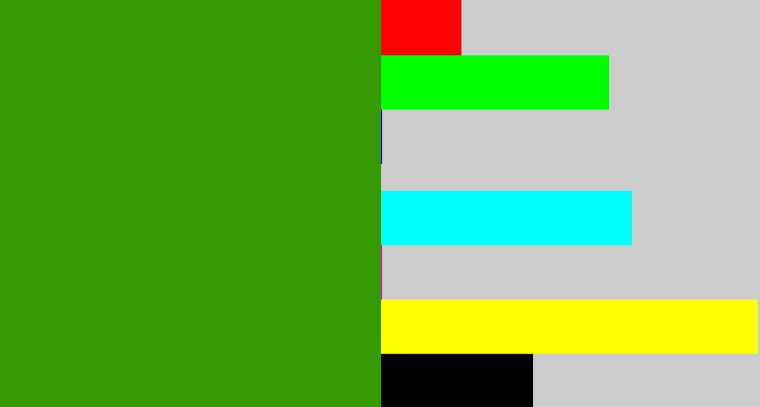 Hex color #359a01 - grassy green
