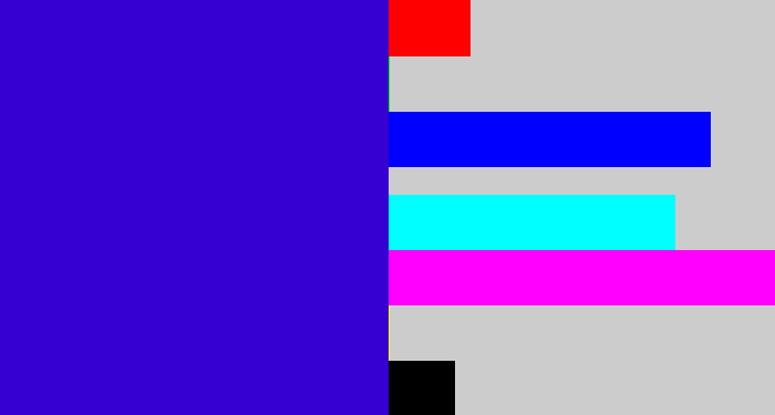 Hex color #3600d3 - violet blue