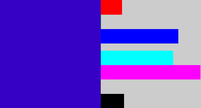 Hex color #3601c4 - violet blue