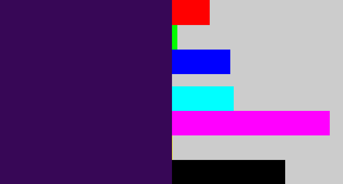 Hex color #370756 - deep violet