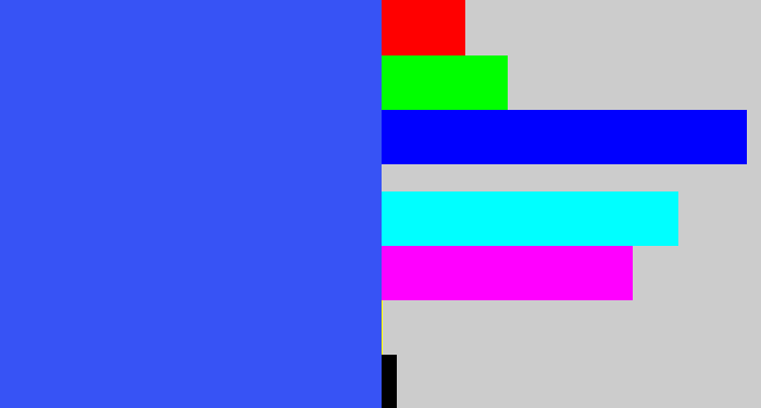 Hex color #3753f5 - azul