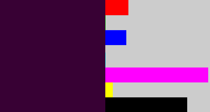 Hex color #380134 - eggplant