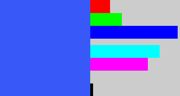 Hex color #3859f8 - azul
