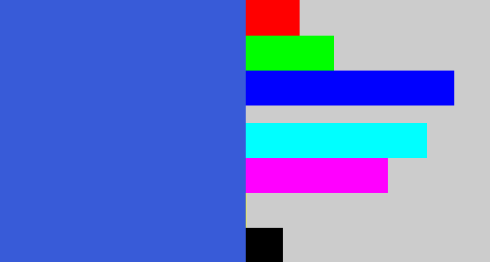 Hex color #385bd8 - warm blue