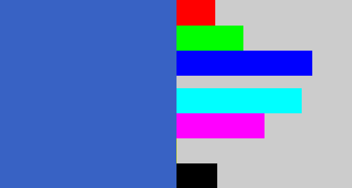 Hex color #3862c4 - medium blue
