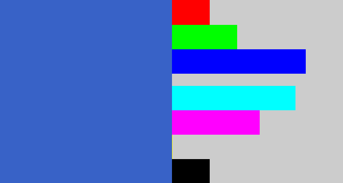 Hex color #3862c7 - medium blue