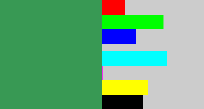 Hex color #389954 - medium green