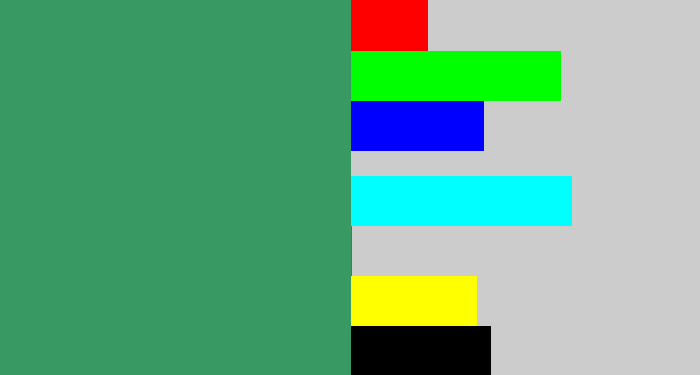 Hex color #389962 - greenish