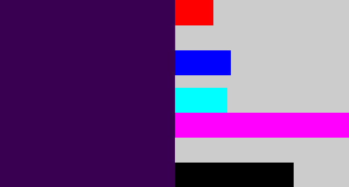 Hex color #390051 - deep purple