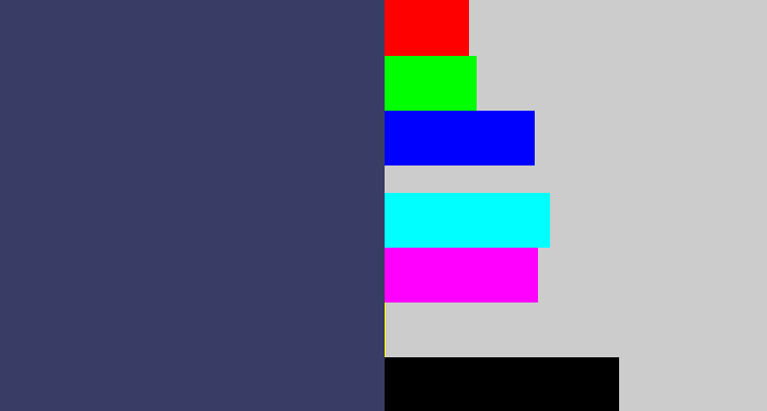Hex color #393c64 - dark grey blue