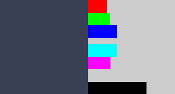 Hex color #393f55 - dark grey blue